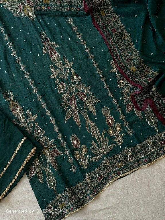 AMRUTVELA D.NO 285 WHOLESALE VISCOSE MUSLIN AMAZING HAND WORK UNSTITCH SALWAR SUITS SUPPLIER