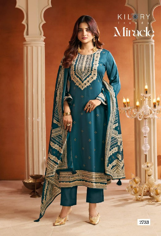 KILORY TRENDS MIRACLE WHOLESALE PURE GAJJI SILK WITH MIRROR HAND WORK UNSTITCH SALWAR SUITS EXPORTER