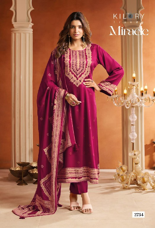 KILORY TRENDS MIRACLE WHOLESALE PURE GAJJI SILK WITH MIRROR HAND WORK UNSTITCH SALWAR SUITS EXPORTER