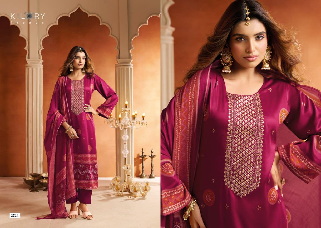 KILORY TRENDS TOHFA WHOLESALE PURE GAJJI SILK FESTIVE LOOK UNSTITCH SALWAR SUITS SUPPLIER