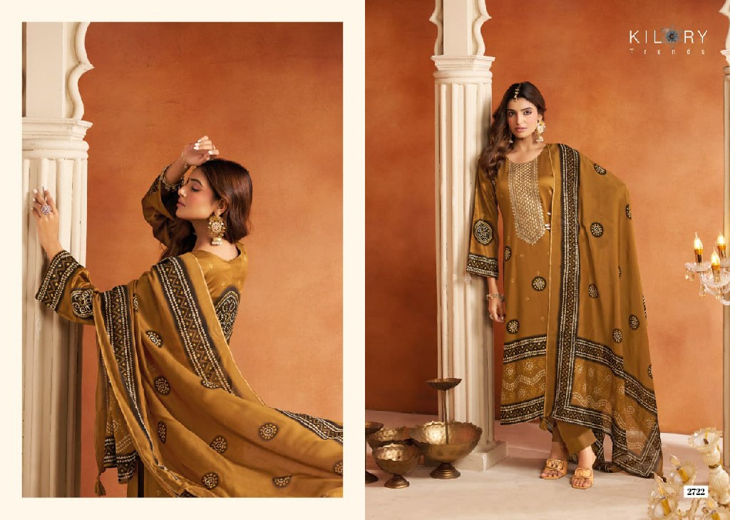 KILORY TRENDS TOHFA WHOLESALE PURE GAJJI SILK FESTIVE LOOK UNSTITCH SALWAR SUITS SUPPLIER