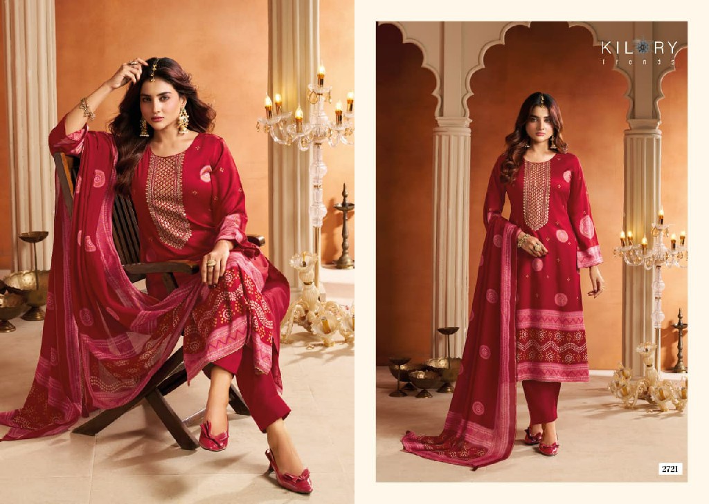 KILORY TRENDS TOHFA WHOLESALE PURE GAJJI SILK FESTIVE LOOK UNSTITCH SALWAR SUITS SUPPLIER