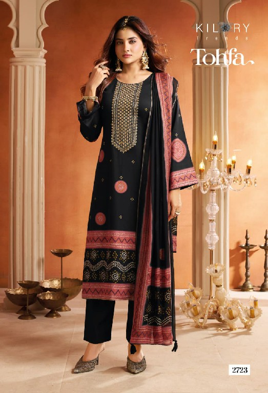 KILORY TRENDS TOHFA WHOLESALE PURE GAJJI SILK FESTIVE LOOK UNSTITCH SALWAR SUITS SUPPLIER