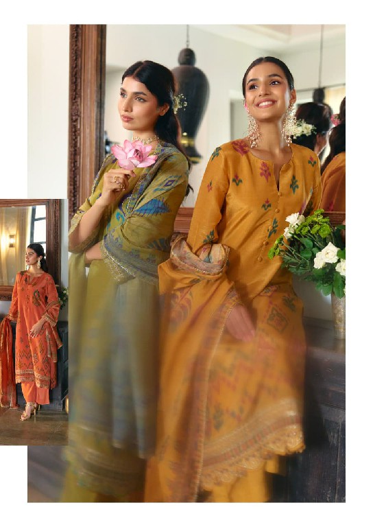KIMORA KHUSHIYAN WHOLESALE PURE MUSLIN BEAUTIFUL DESIGN UNSTITCH SALWAR SUITS FOR EXPORT