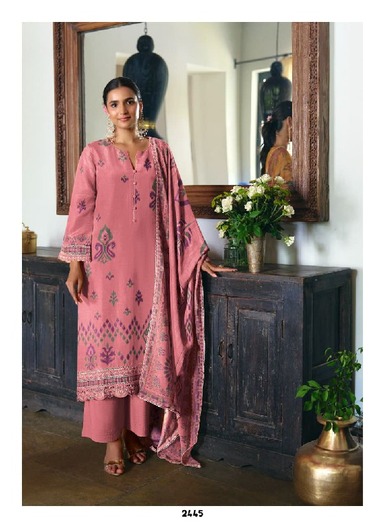 KIMORA KHUSHIYAN WHOLESALE PURE MUSLIN BEAUTIFUL DESIGN UNSTITCH SALWAR SUITS FOR EXPORT