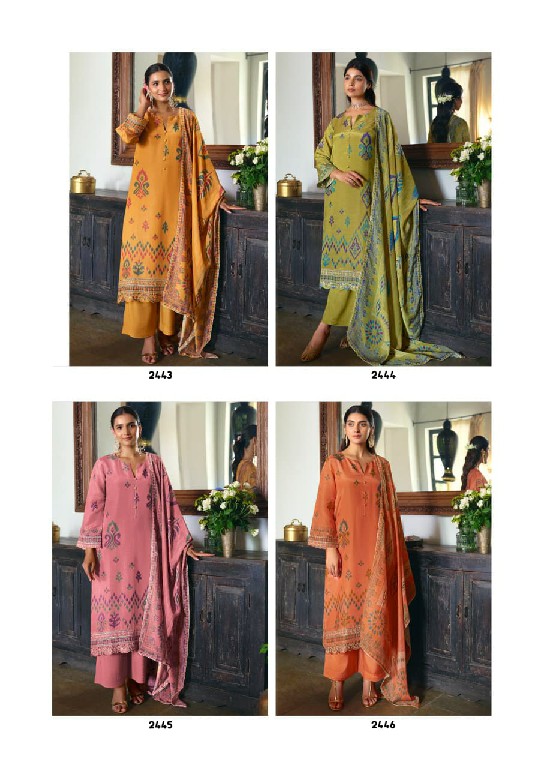 KIMORA KHUSHIYAN WHOLESALE PURE MUSLIN BEAUTIFUL DESIGN UNSTITCH SALWAR SUITS FOR EXPORT