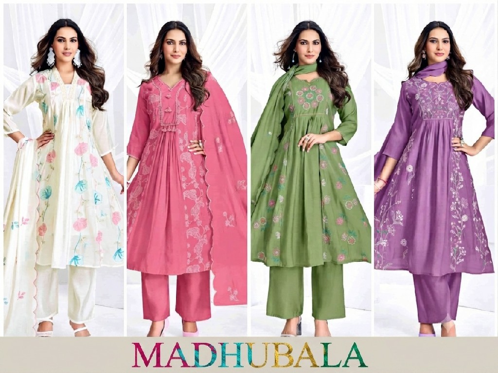TEXTILEDEAL MADHUBALA WHOLESALE READYMADE MUL CHANDERI ETHNIC WEAR 3 PCS SUITS EXPORTER