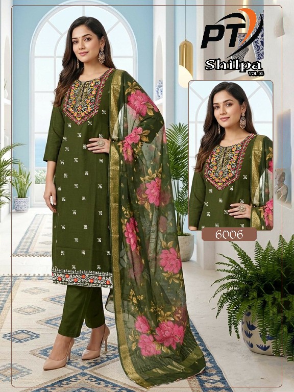 PADMAVATI TEXTILE SHILPA VOL 6 WHOLESALE READYMADE VERTICAN TRENDING 3 PCS SUITS FOR WOMEN EXPORTER
