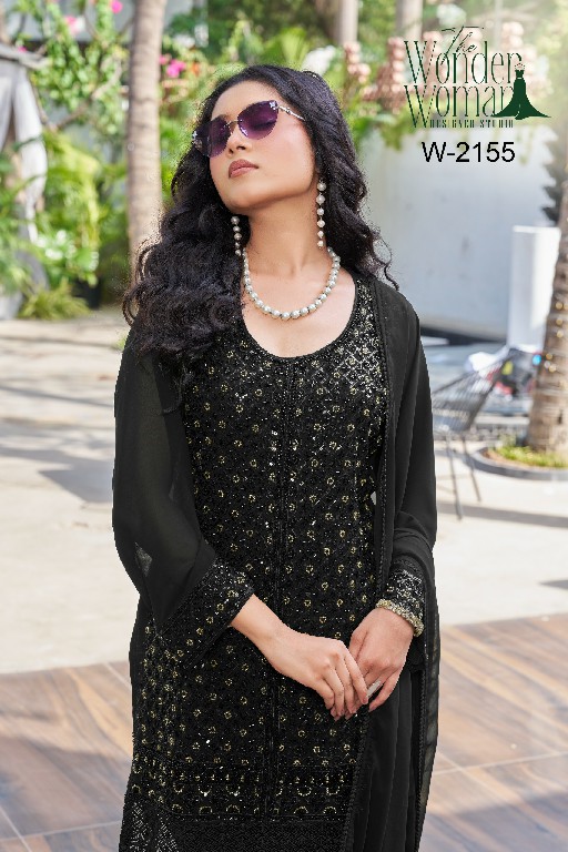 WONDER WOMAN D.NO 2155 WHOLESALE READYMADE FOX GEORGETTE ELEGANCE 3 PCS COMBO SET SUITS FOR EXPORT