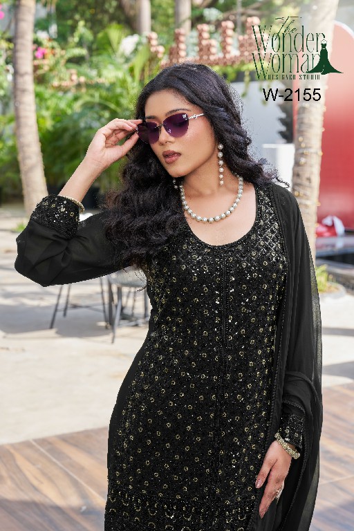 WONDER WOMAN D.NO 2155 WHOLESALE READYMADE FOX GEORGETTE ELEGANCE 3 PCS COMBO SET SUITS FOR EXPORT