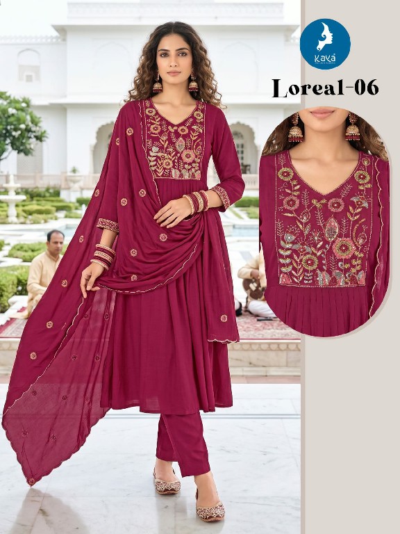 KAYA LOREAL WHOLESALE READYMADE MULL CHANDERI BIG SIZE STUNNING LOOK 3 PCS COMBO SET SUITS ONLINE