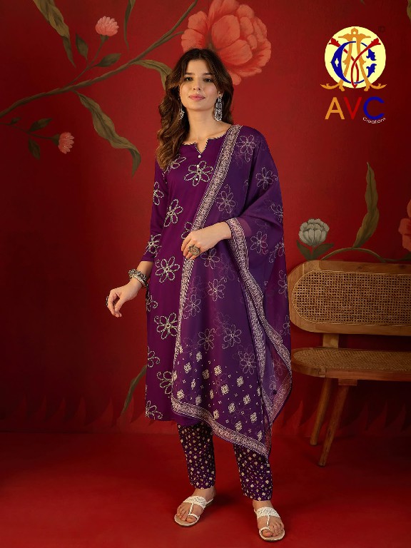 AMRUT VARSHA CREATION D.NO A21 WHOLESALE READYMADE HEAVY RAYON DAILY WEAR 3 PCS COMBO SET SUITS EXPORTER