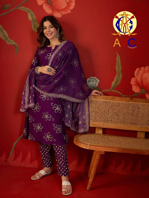 AMRUT VARSHA CREATION D.NO A21 WHOLESALE READYMADE HEAVY RAYON DAILY WEAR 3 PCS COMBO SET SUITS EXPORTER