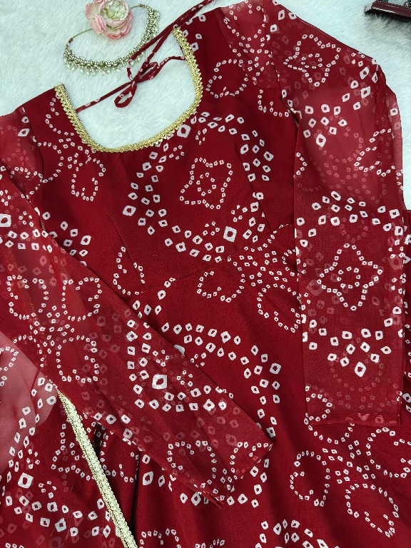 TEXTILEDEAL D.NO 6063 WHOLESALE READYMADE BEAUTIFUL PRINT ANARKALI STYLE 3 PCS SUITS EXPORTER