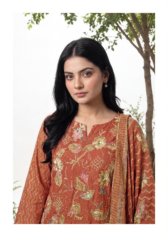 ALOK SUIT PUSHPVAN WHOLESALE PURE MUDAAL WITH ELEGANT HAND WORK UNSTITCH SALWAR SUITS FOR EXPORT