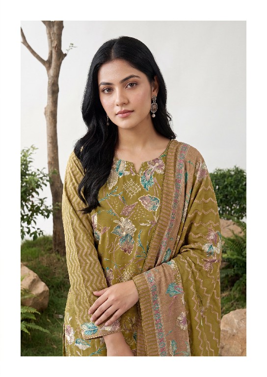 ALOK SUIT PUSHPVAN WHOLESALE PURE MUDAAL WITH ELEGANT HAND WORK UNSTITCH SALWAR SUITS FOR EXPORT