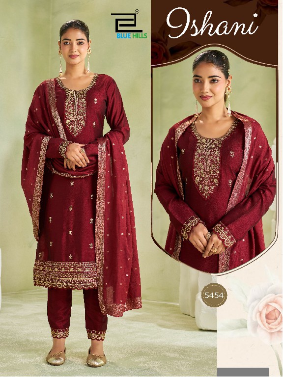 BLUE HILLS ISHANI WHOLESALE READYMADE VICHITRA WITH WORK BIG SIZE 3 PCS COMBO SET SUITS EXPORTER