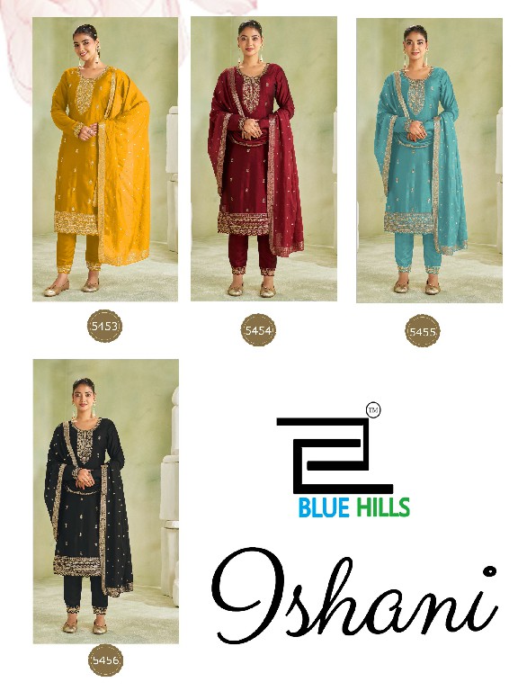 BLUE HILLS ISHANI WHOLESALE READYMADE VICHITRA WITH WORK BIG SIZE 3 PCS COMBO SET SUITS EXPORTER