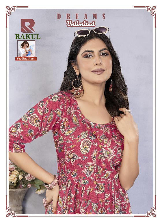 RAASHI RAKUL WHOLESALE READYMADE  VERTICAN SILK ELEGANT FEEDING KURTIS FOR WOMEN ONLINE