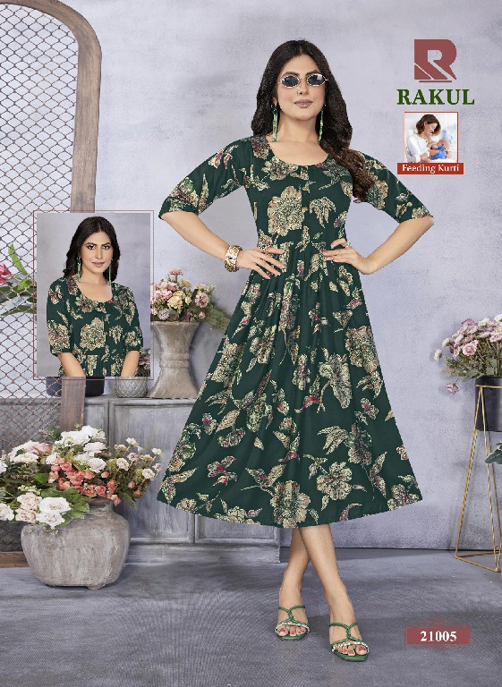 RAASHI RAKUL WHOLESALE READYMADE  VERTICAN SILK ELEGANT FEEDING KURTIS FOR WOMEN ONLINE