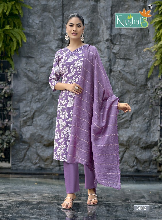 KUSHALS BUTTERFLY VOL 3 WHOLESALE READYMADE VETICAN SHOP TRENDY 3 PCS COMBO SET SUITS EXPORTER