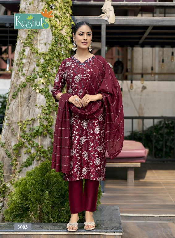KUSHALS BUTTERFLY VOL 3 WHOLESALE READYMADE VETICAN SHOP TRENDY 3 PCS COMBO SET SUITS EXPORTER