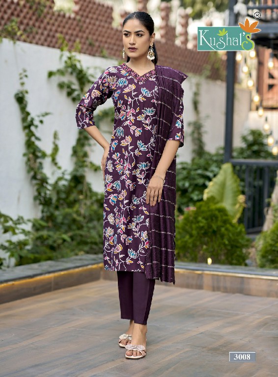 KUSHALS BUTTERFLY VOL 3 WHOLESALE READYMADE VETICAN SHOP TRENDY 3 PCS COMBO SET SUITS EXPORTER