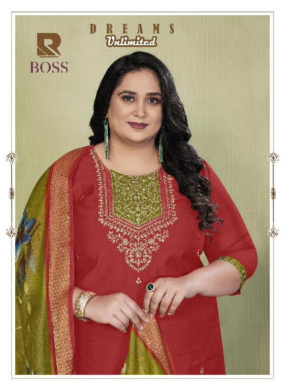 RAASHI BOSS WHOLESALE READYMADE ROMAN SILK AMAZING BIG SIZE 3 PCS SUITS SUPPLIER