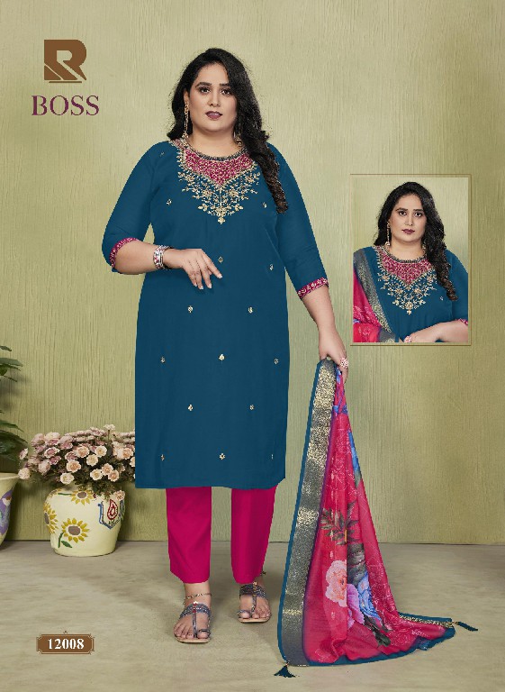 RAASHI BOSS WHOLESALE READYMADE ROMAN SILK AMAZING BIG SIZE 3 PCS SUITS SUPPLIER