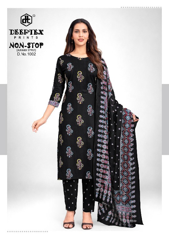 DEEPTEX NON STOP VOL 1 WHOLESALE COTTON AJRAKH STYLE PRINTED DRESS MATERIAL ONLINE