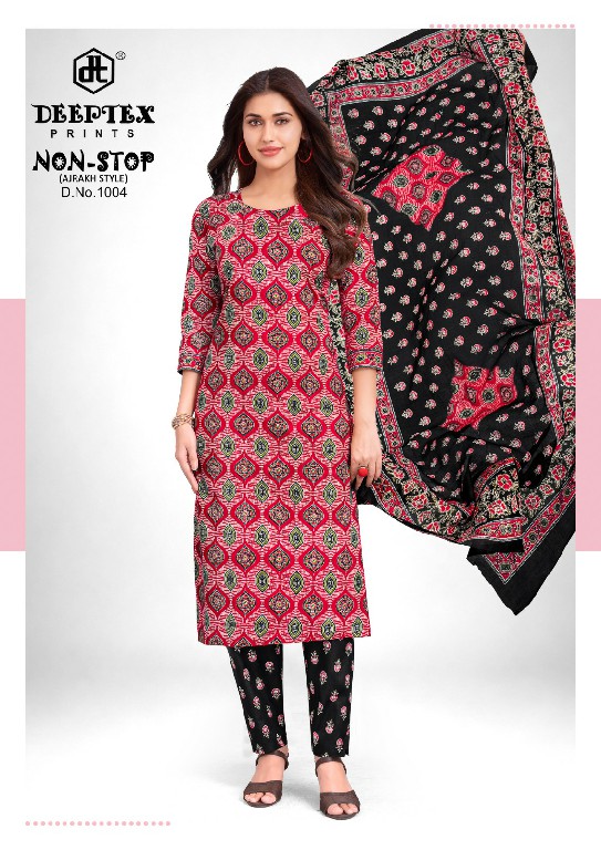 DEEPTEX NON STOP VOL 1 WHOLESALE COTTON AJRAKH STYLE PRINTED DRESS MATERIAL ONLINE