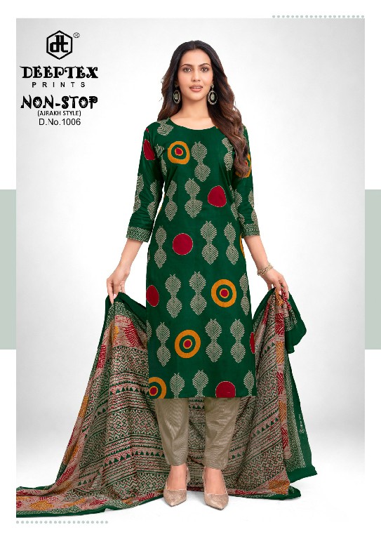 DEEPTEX NON STOP VOL 1 WHOLESALE COTTON AJRAKH STYLE PRINTED DRESS MATERIAL ONLINE