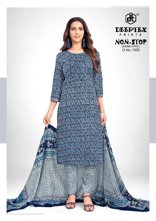 DEEPTEX NON STOP VOL 1 WHOLESALE COTTON AJRAKH STYLE PRINTED DRESS MATERIAL ONLINE