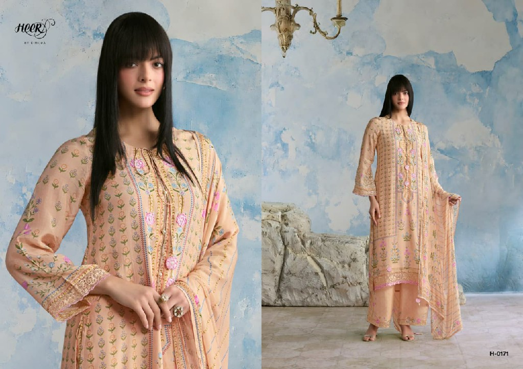 KIMORA HEER TIMELESS WHOLESALE PURE MUSLIN HANDCRAFTED EMBROIDERED UNSTITCH SALWAR SUITS FOR EXPORT
