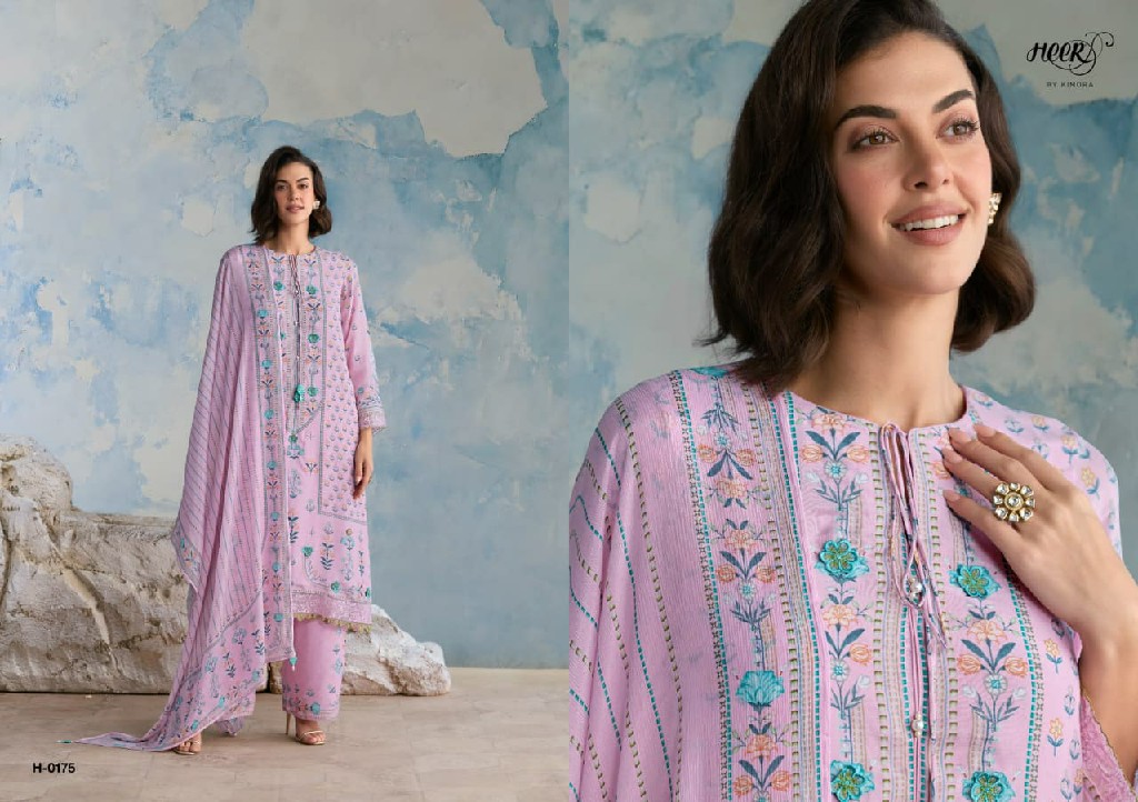 KIMORA HEER TIMELESS WHOLESALE PURE MUSLIN HANDCRAFTED EMBROIDERED UNSTITCH SALWAR SUITS FOR EXPORT