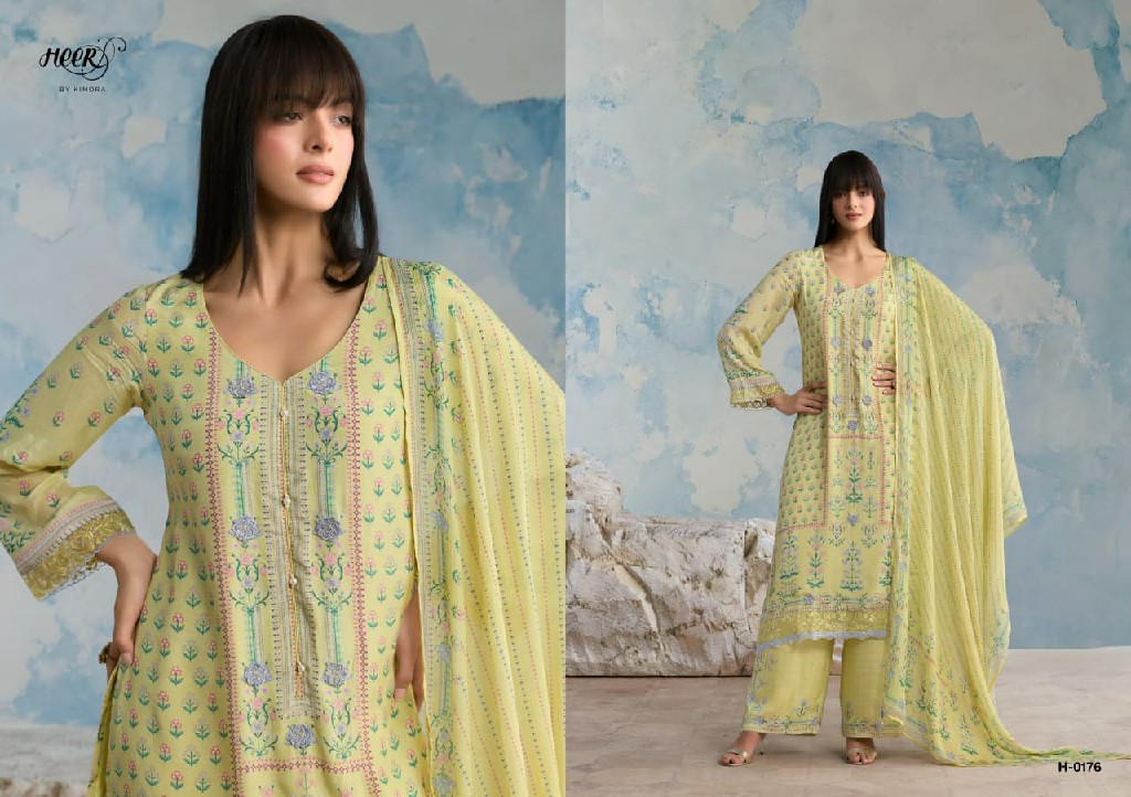 KIMORA HEER TIMELESS WHOLESALE PURE MUSLIN HANDCRAFTED EMBROIDERED UNSTITCH SALWAR SUITS FOR EXPORT
