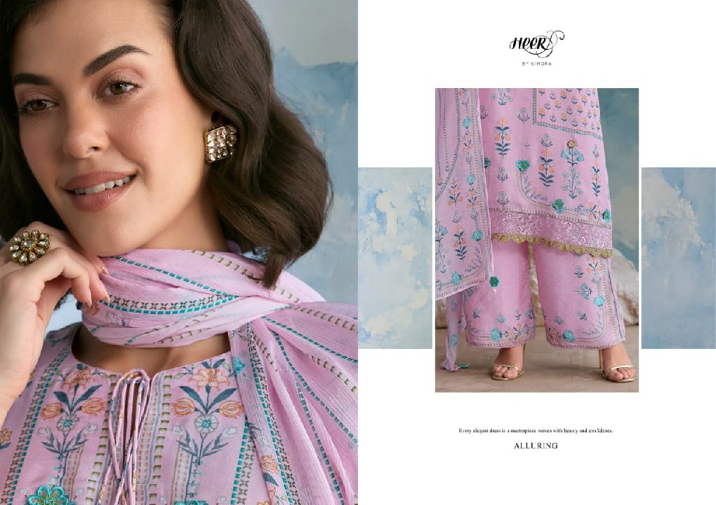 KIMORA HEER TIMELESS WHOLESALE PURE MUSLIN HANDCRAFTED EMBROIDERED UNSTITCH SALWAR SUITS FOR EXPORT