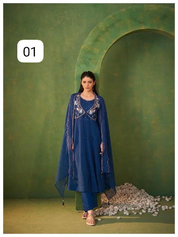TEXTILEDEAL D.NO E1 TO E4 WHOLESALE READYMADE PURE ORGANZA FESTIVE WEAR 3 PCS SUITS FOR EXPORT