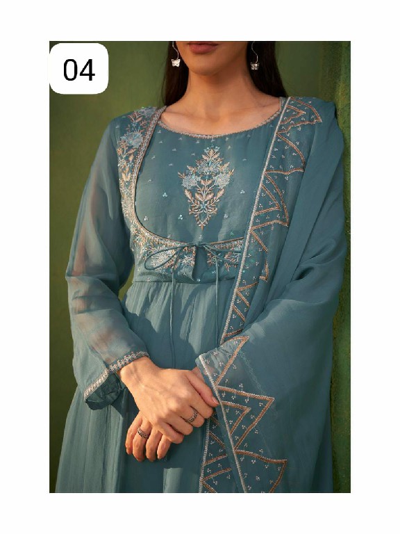 TEXTILEDEAL D.NO E1 TO E4 WHOLESALE READYMADE PURE ORGANZA FESTIVE WEAR 3 PCS SUITS FOR EXPORT