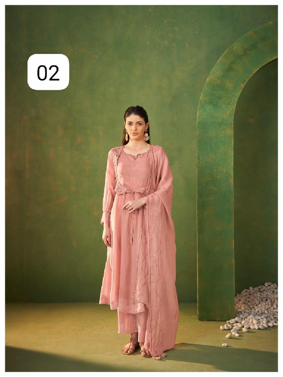 TEXTILEDEAL D.NO E1 TO E4 WHOLESALE READYMADE PURE ORGANZA FESTIVE WEAR 3 PCS SUITS FOR EXPORT