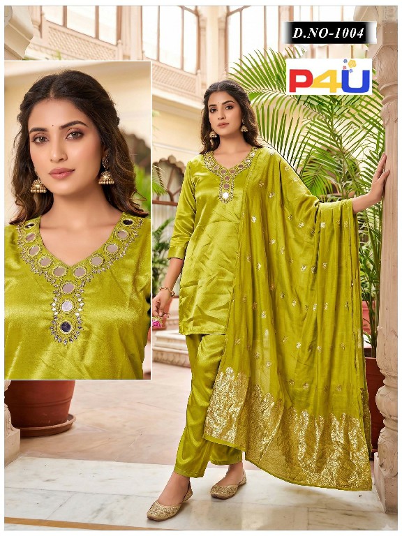 P4U D.NO 1001 TO 1008 WHOLESALE READYMADE ROMAN GLASS MANUAL WORK 3 PCS COMBO SET SUITS EXPORTER