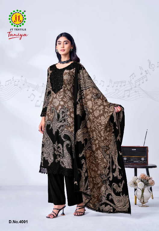 JT TANIYA VOL 4 WHOLESALE RAYON WITH WORKFANCY DESIGN UNSTITCH SALWAR SUITS SUPPLIER