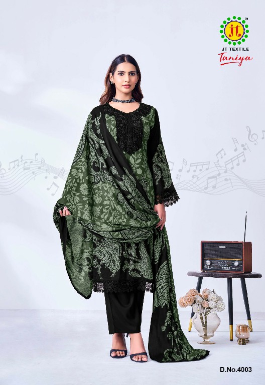 JT TANIYA VOL 4 WHOLESALE RAYON WITH WORKFANCY DESIGN UNSTITCH SALWAR SUITS SUPPLIER