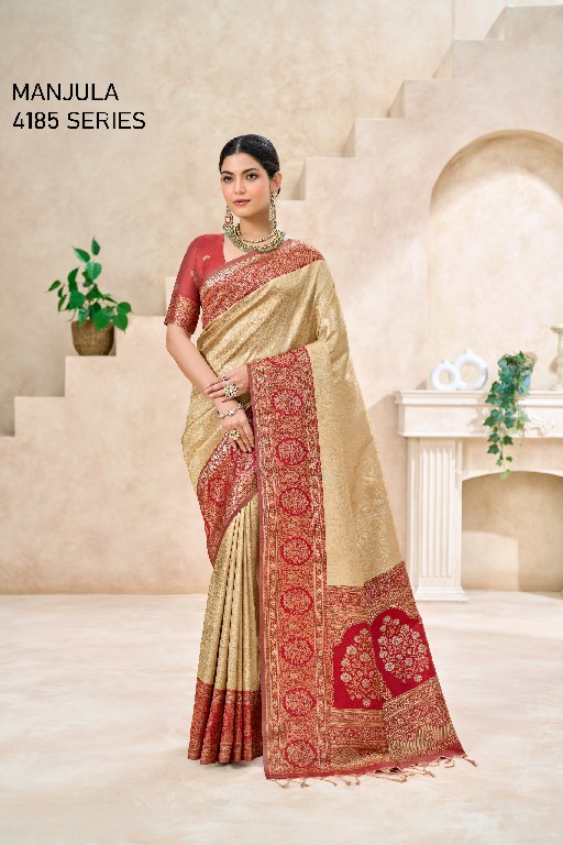 MANJULA D.NO 4185 SERIES WHOLESALE GORGEOUS KANJIVARAM SILK SAREES FOR WOMEN ONLINE