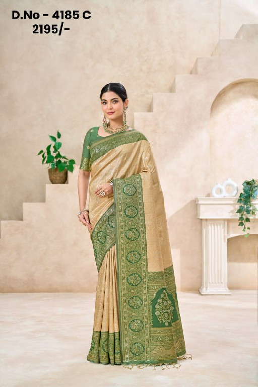 MANJULA D.NO 4185 SERIES WHOLESALE GORGEOUS KANJIVARAM SILK SAREES FOR WOMEN ONLINE