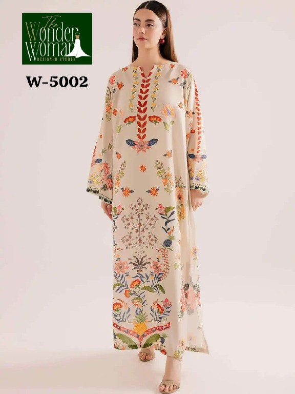 WONDER WOMAN D.NO 5002-5004-5006 WHOLESALE READYMADE MAL SATIN LONG KAFTAN COMBO FOR WOMEN ONLINE