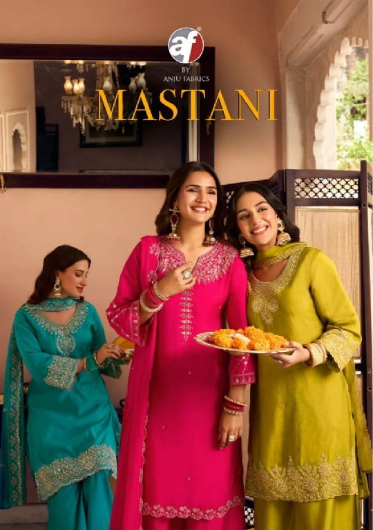 ANJU FAB MASTANI WHOLESALE READYMADE PURE MUL CHANDERI FESTIVE WEAR 3 PCS SUITS EXPORTER