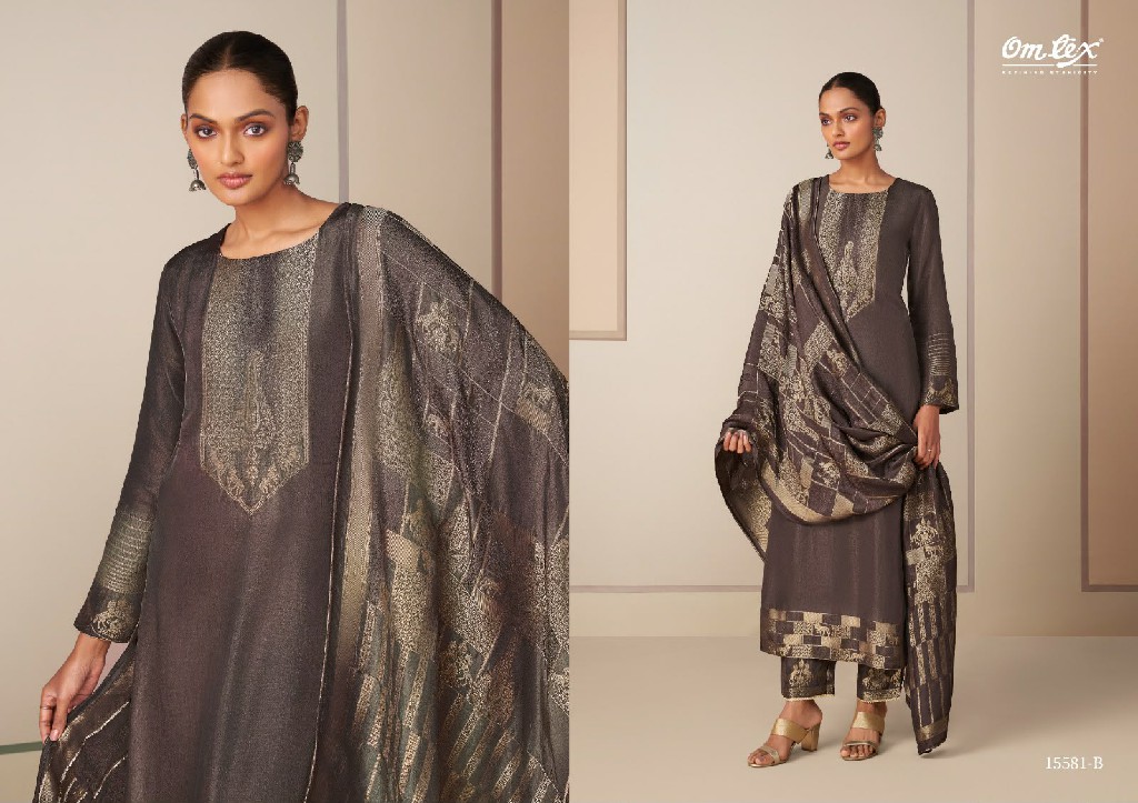 OMTEX MRUNAL WHOLESALE JACQUARD SILK FESTIVE LOOK UNSTITCH SALWAR SUITS SUPPLIER