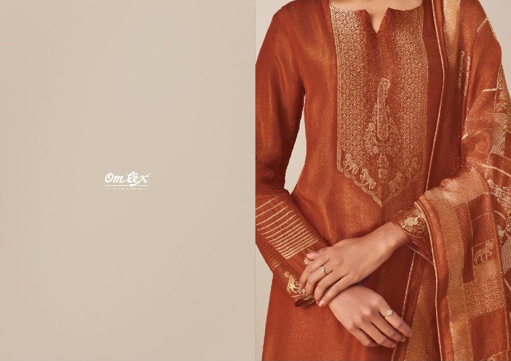 OMTEX MRUNAL WHOLESALE JACQUARD SILK FESTIVE LOOK UNSTITCH SALWAR SUITS SUPPLIER