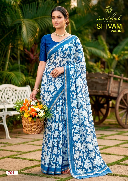 KASHVI CREATION SHIVAM VOL 7 WHOLESALE DULL MOSS VISCOSE CLASSIC INDIAN SAREES FOR WOMEN SUPPLIER